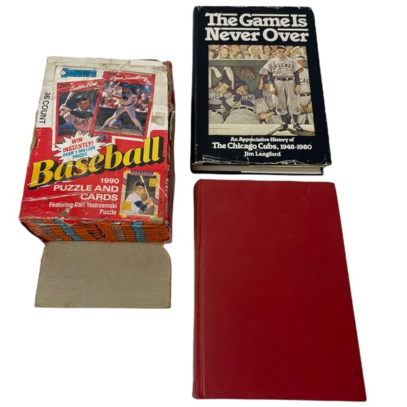 Donruss 1990 Baseball Puzzle & Cards and Vintage Book Bundle - Picture 2 of 8